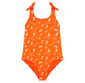 Tommy Hilfiger Girls Onepiece Swimsuit 0341 SDS Danger Orange