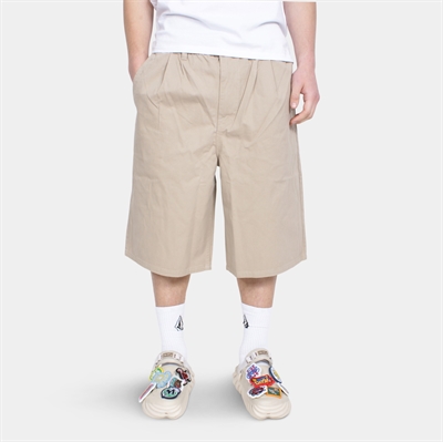 Volcom Chillow Pleat chino shorts Light Khaki