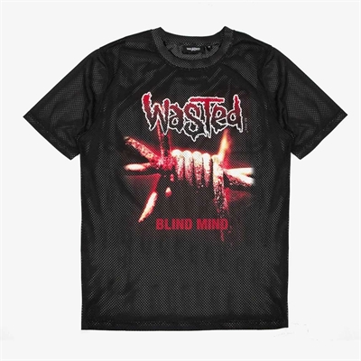 Wasted Paris T-shirt Mesh Blind Black