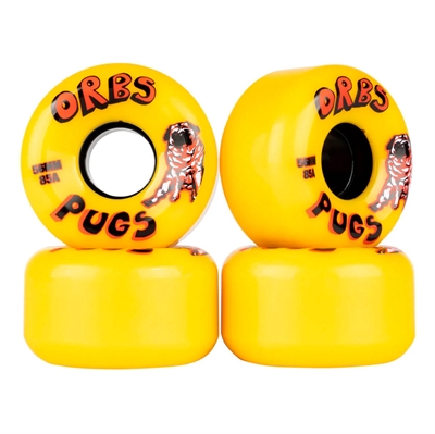 Orbs Skateboard Wheels Pugs 56mm 85A Yellow