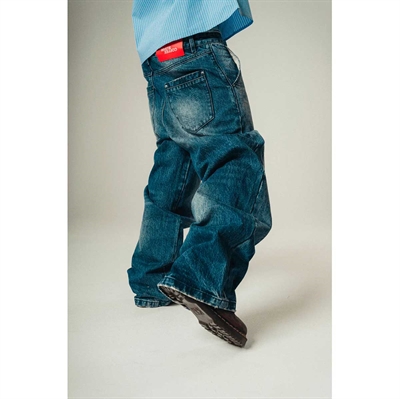 White Coffee Washed Denim Jeans Blue Used Wash - sælges Kun i butikken i Holstebro