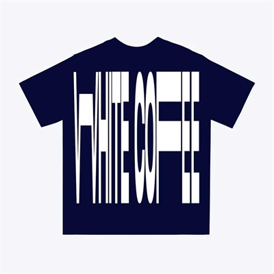 White Coffee Front Stretch Tee Navy / White - sælges Kun i butikken i Holstebro