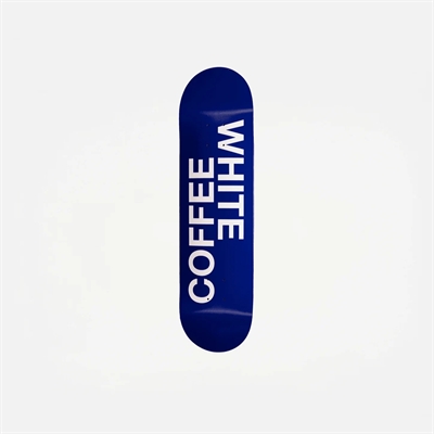 White Coffee Logo Deck Blue