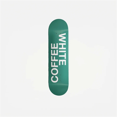 White Coffee Logo Deck Green