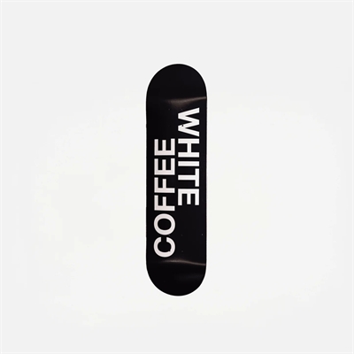 White Coffee Logo Deck Black