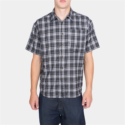 Yardsale Faded Plaid Shirt Black / White