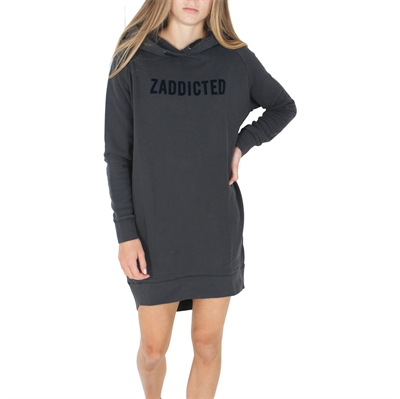 Zadig & Voltaire Hooded Dress X12155 Dark Grey