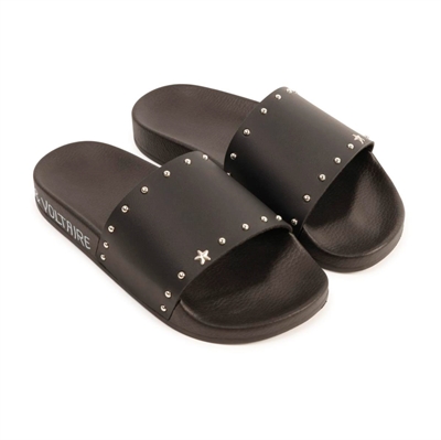 Zadig & Voltaire Aqua Slides Black X19021